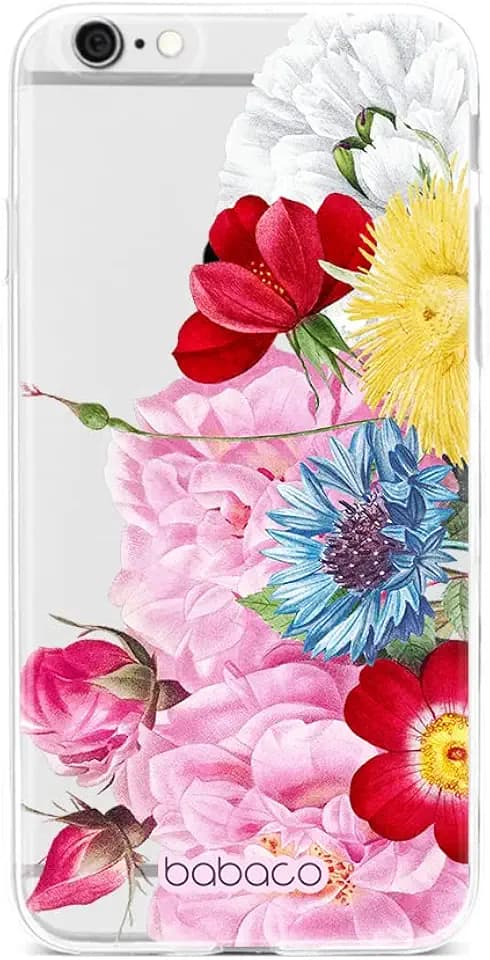 Babaco ERT Group Handyhülle für iPhone 6 Plus Original und offiziell Lizenziertes Muster Flowers 056 optimal an die Form des Handy angepasst, teilweise transparent