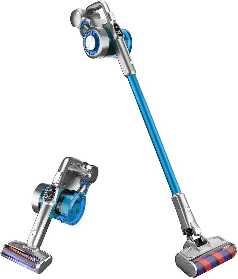 Jimmy JV85 - Ultraleichter kabelloser elektrischer Besen mit austauschbarem Akku, 185 AW, 60 Minuten Autonomie, Zyklonmotor und HEPA-Filter