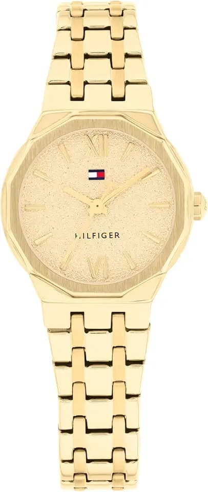 Tommy Hilfiger Women’s Quartz Bracelet Watch - Chic Modern Design, Geometric Frosted Dial - Water Resistant up to 30m - Sophisticated, Casual Timepiece - Gift for Her 25mm