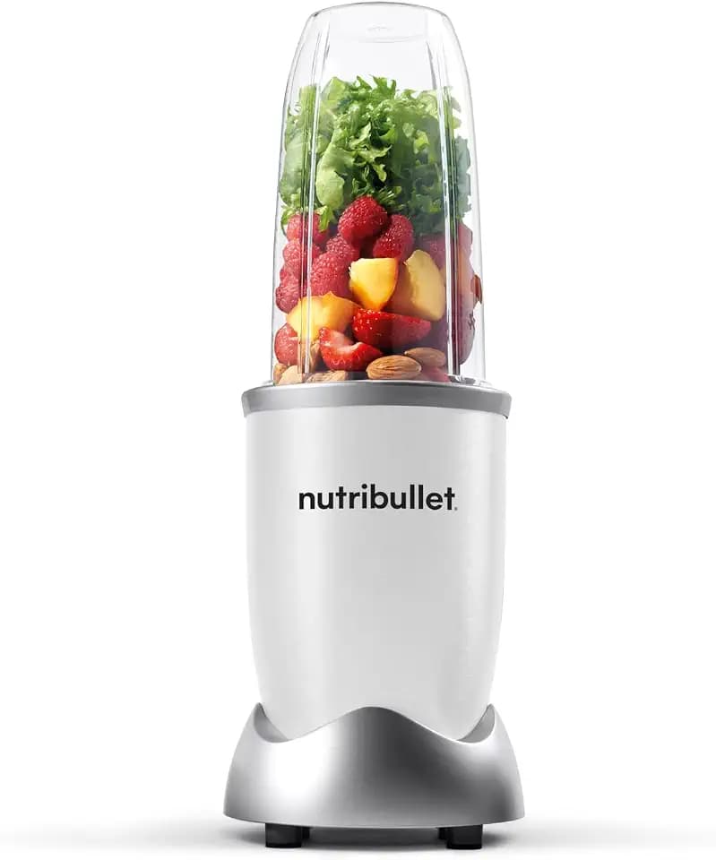 nutribullet Pro, 900 Watt Leistung, Einfach und schnell in der Anwendung, Kompakt, Leicht zu reinigen, Mit 700 ml Becher, Smoothiemixer, Smoothie Maker, Elektrischer Mixer, Weiß, NB904W