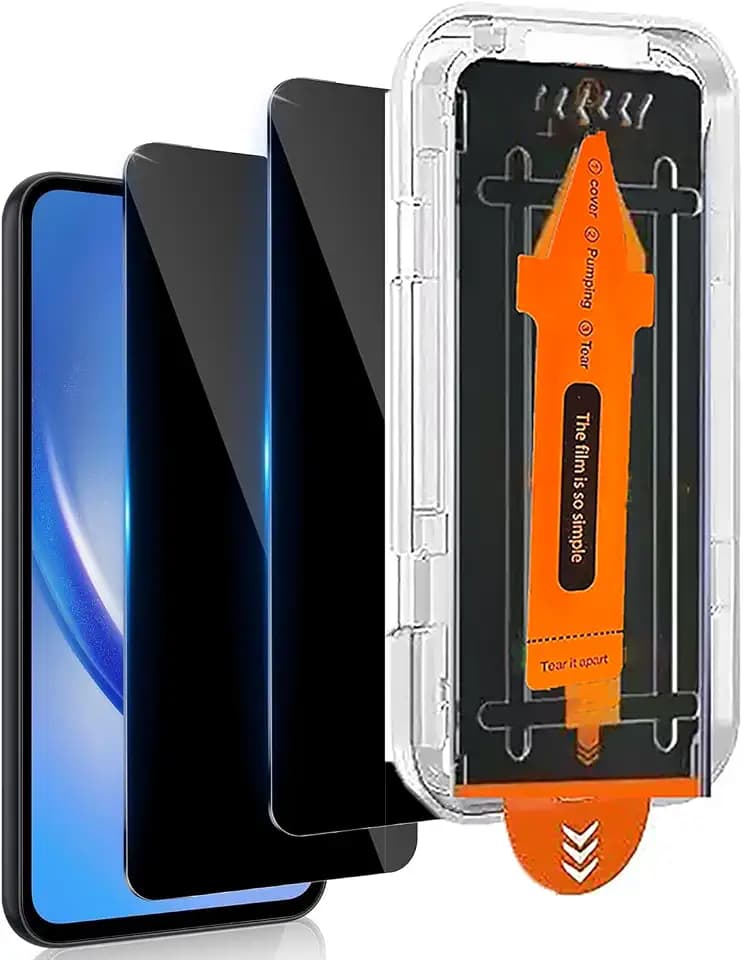 für Samsung Galaxy A34 5G Sichtschutzfolie, [2 Stück] Anti Spy Schutzfolie Privacy Displayschutzfolie 9H Gehärtetes Glas Blickschutzfolie, Einfache Installation