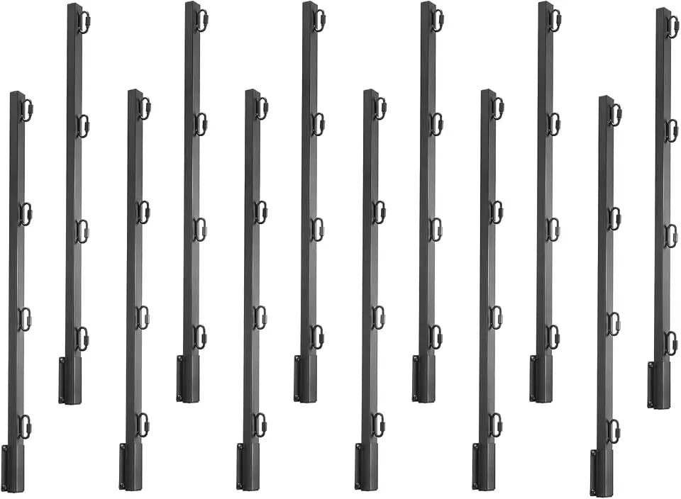 VEVOR Übersteigschutz Zaunerhöhung, 12er-Pack. Stacheldrahtarm 815x75x45 mm, Stacheldrahtabweiser, Stacheldrahthalter aus Stahl, flach oder oberflächenmontierte Stacheldraht-Verlängerungsarme