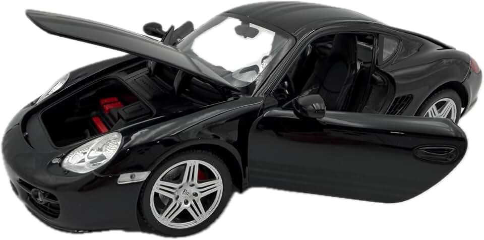 Porsche Cayman S Design Ed.1 Modellauto 1:18, schwarz - Detailgetreues Sammlermodell I GT Marketing I Miniatur Fahrzeug (Museum Edition)