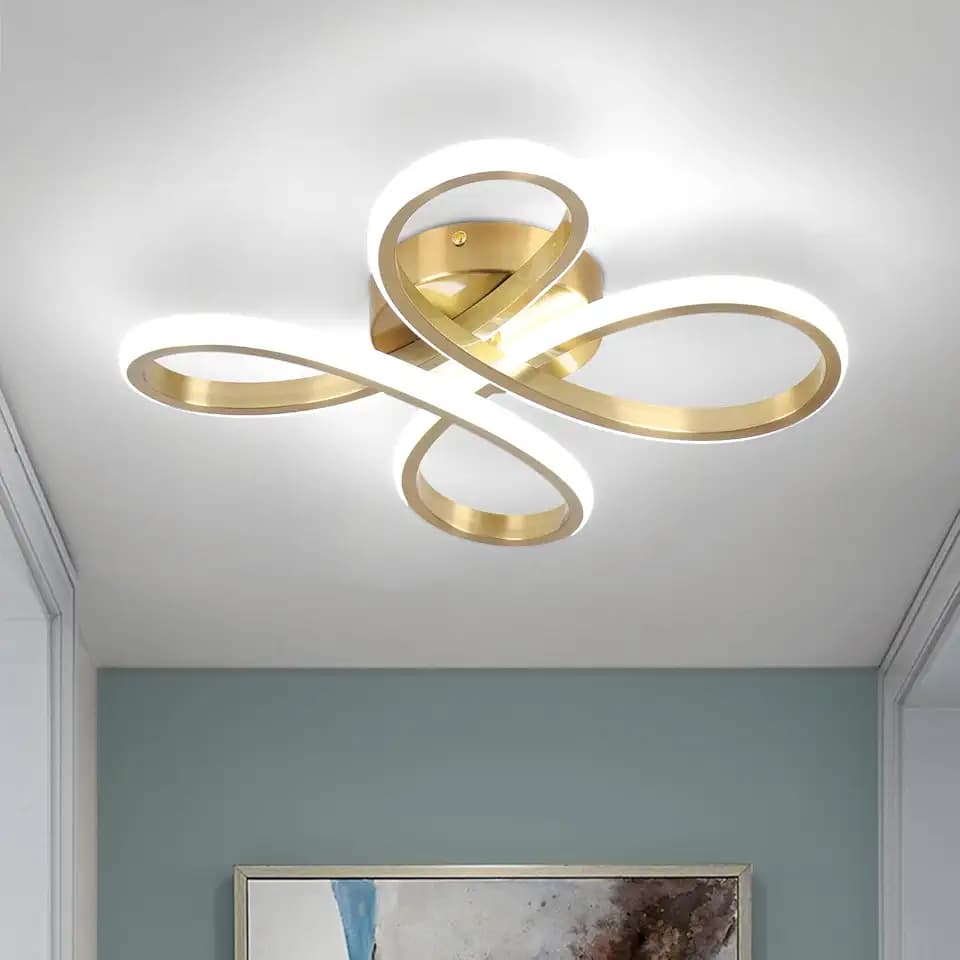ADISUN Modern LED Ceiling Light, 6000K Semi Flush Mount Ceiling Light Fixture, Modern Ceiling Lights for Hallway Bedroom Corridor Aisle Bathroom Indoor Ceiling Lamp (L14.56*W14.56*H2.4)