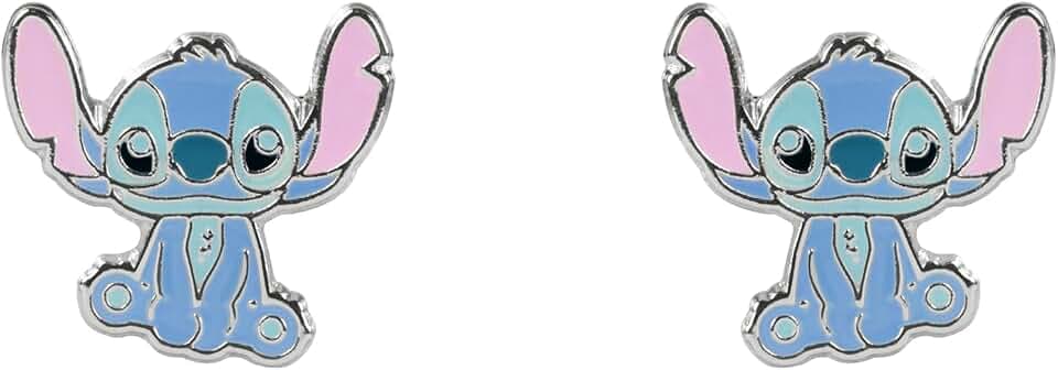 Disney Ohrstecker, Einheitsgröße, Messing, versilbert, kein Edelstein