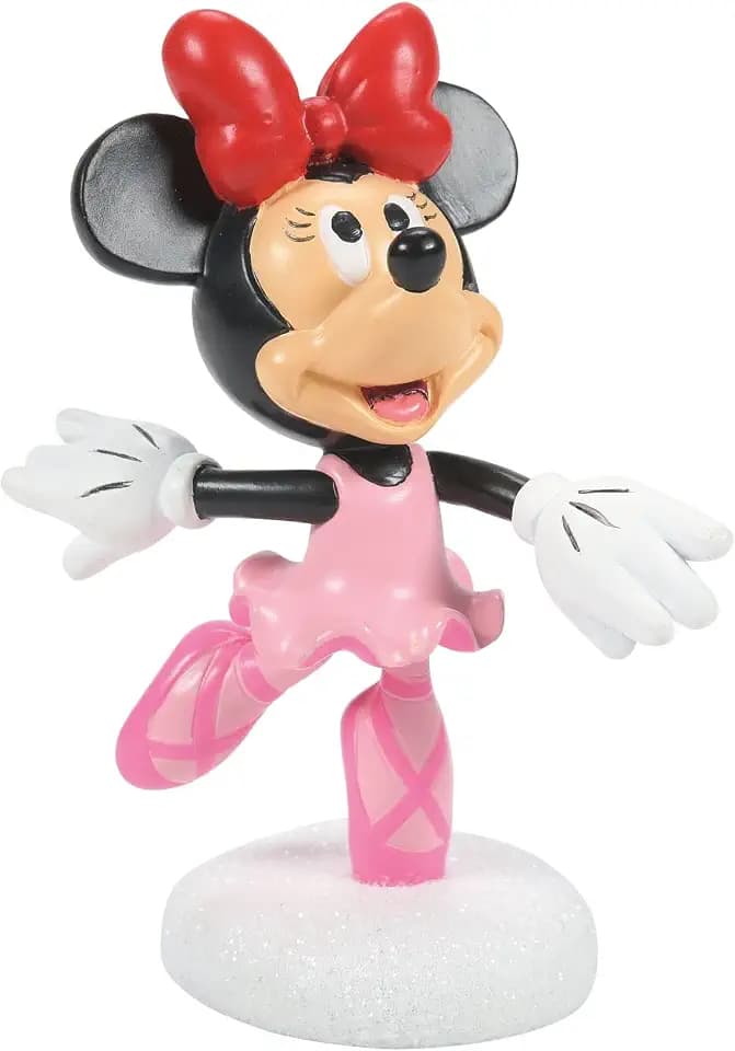 Department 56 Disney Village Accessories Minnie Mouse Arabesque Figurine, 3 Inch, Multicolor