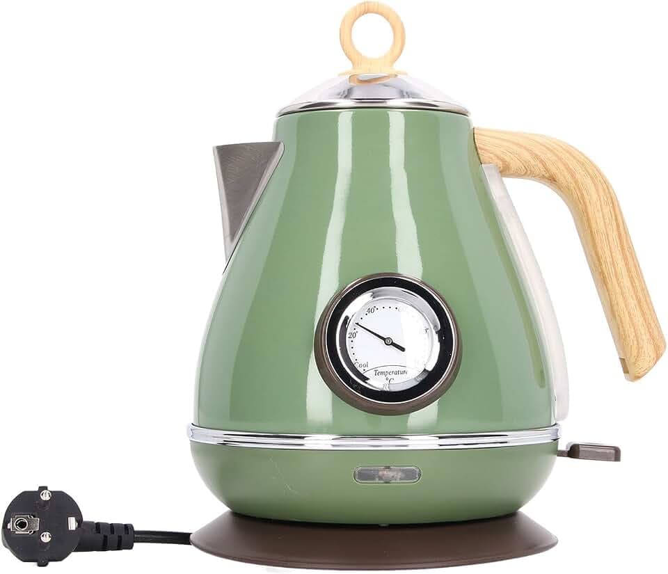 Edelstahl Wasserkocher 1,7 L, Trockengehschutz, Temperaturanzeige