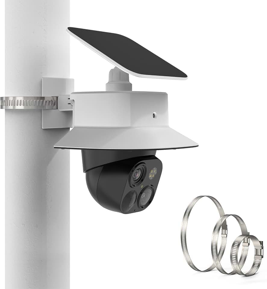 HOLACA Kamera Halterung für eufy Security SoloCam S340, Masthalterung für eufy Security SoloCam S340, Masthalterung + Kameraabdeckun