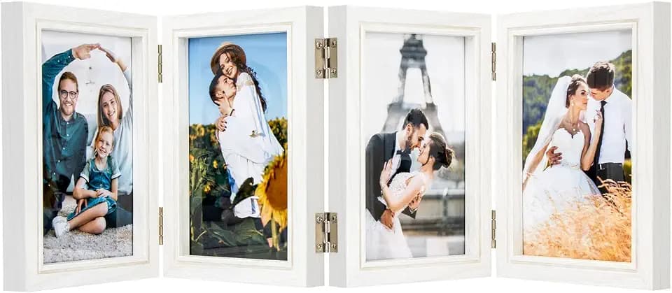 4x6 Back To School Picture Frame 4 Hinged Photo Frame with 4 Openings