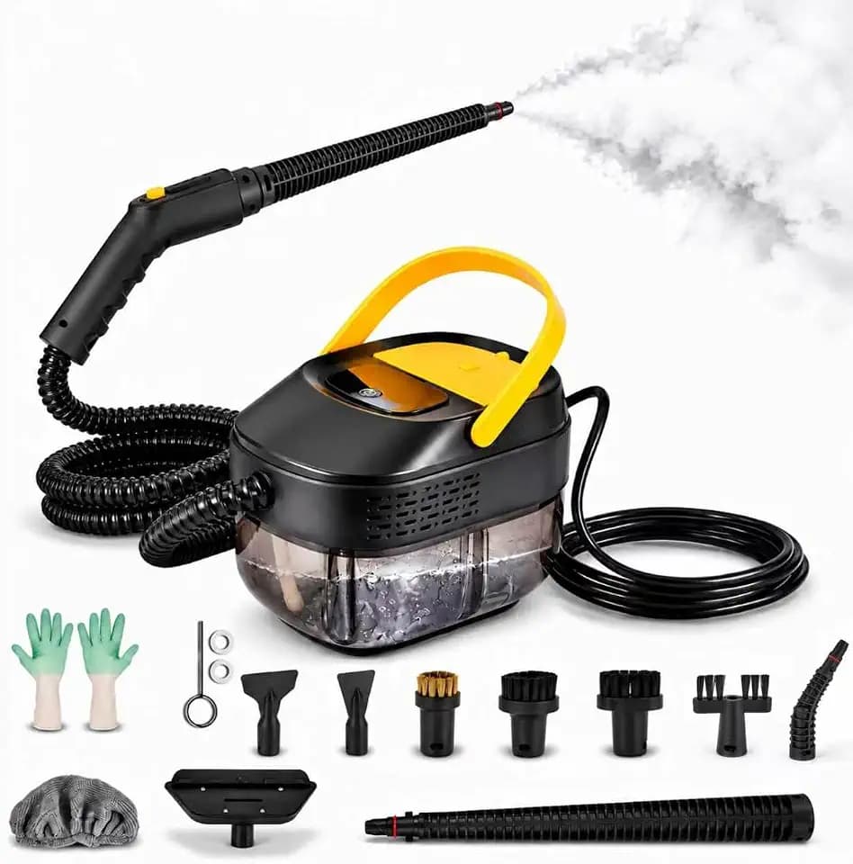 WOWDSGN 2500W Dampfreiniger Handgerät mit 14 Zubehörteilen