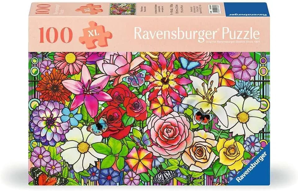Ravensburger Puzzle Blumenfenster - 100 große Puzzle-Teile für Senioren