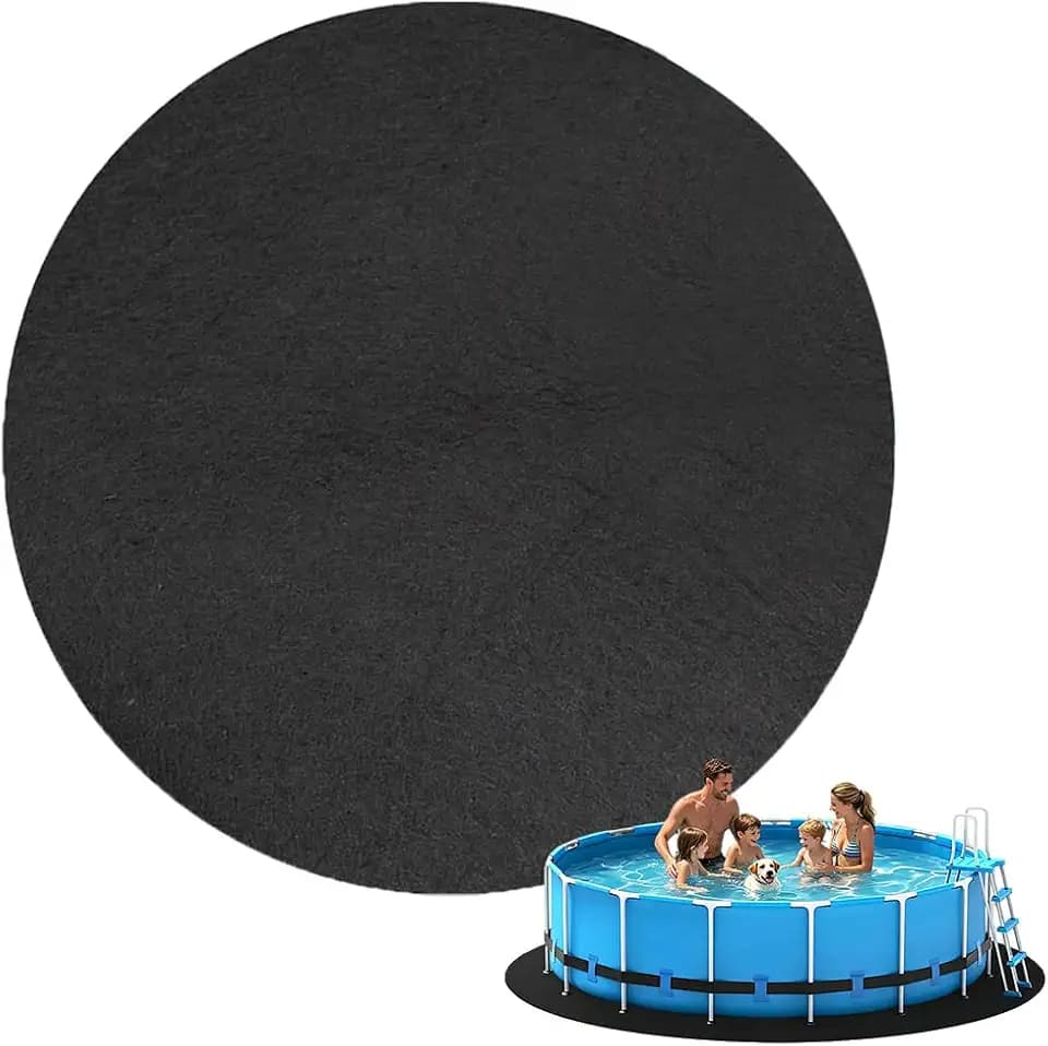 Pool Unterlage Outdoor, 305cm Pool Bodenplane Runden, Swimmingpool Bodenschutzplane Bodenmatte, Poolunterlage Rund, Bodenplane für Pools, Whirlpool Matte für Hinterhof Garten Rasen