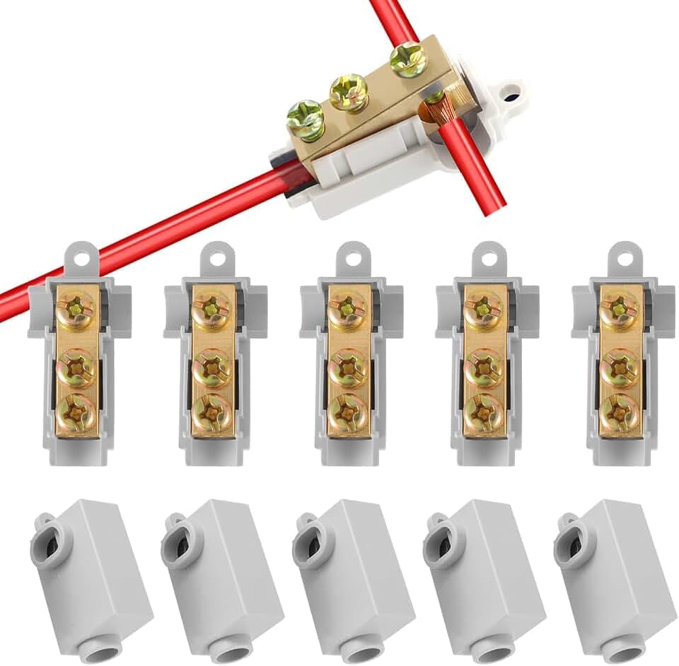 10Pcs 6 AWG Gauge T-Type Wire Connector Nut Kit