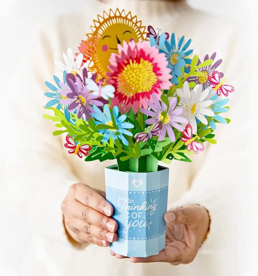 Lovepop® 3D Pop-Up Bouquet bunter Papier-Blumenstrauß zum Geburtstag, Muttertag, Jahrestag, Hochzeitstag oder einfach so | flower bouquet | inkl. Notizkarte mit Umschlag