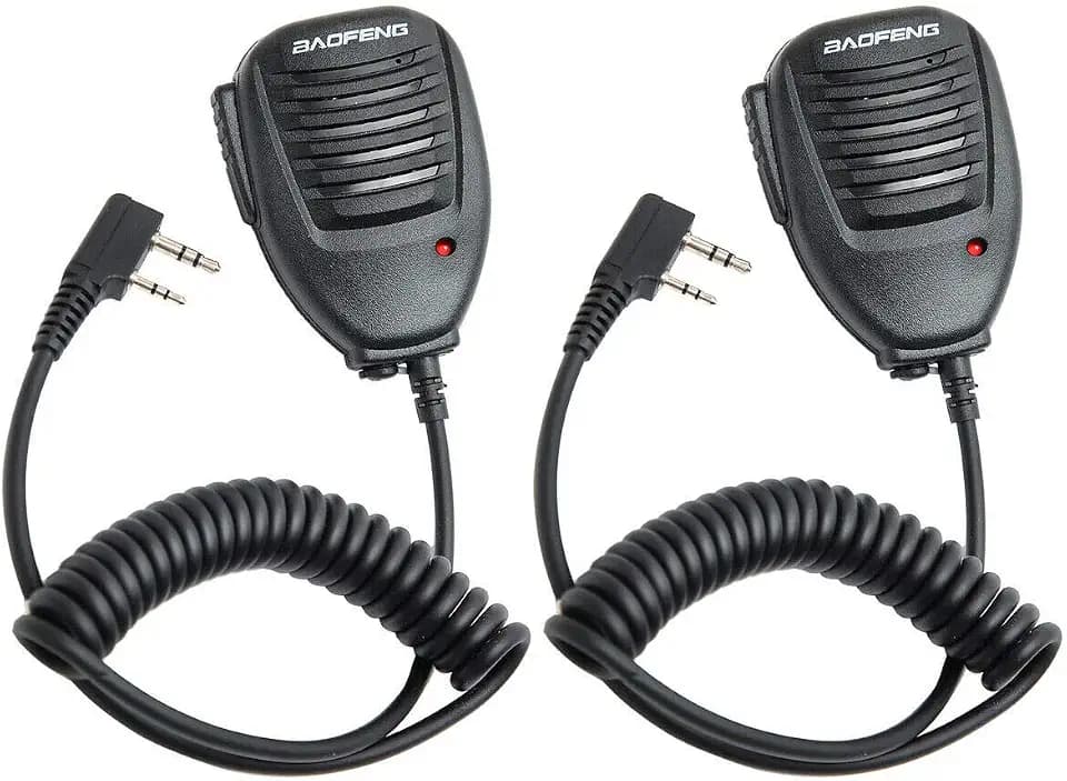 BAOFENG Microphone Police Walkie Talkie Mic Accessories Ham Radio Speaker Mic for Baofeng UV-5R Mini BF-F8HP Pro 5RM UV-32 DM-32 GM21 UV-5G Plus GM-15PRO GM-5RH K5PLUS AR-152 Quansheng UV-K5 8