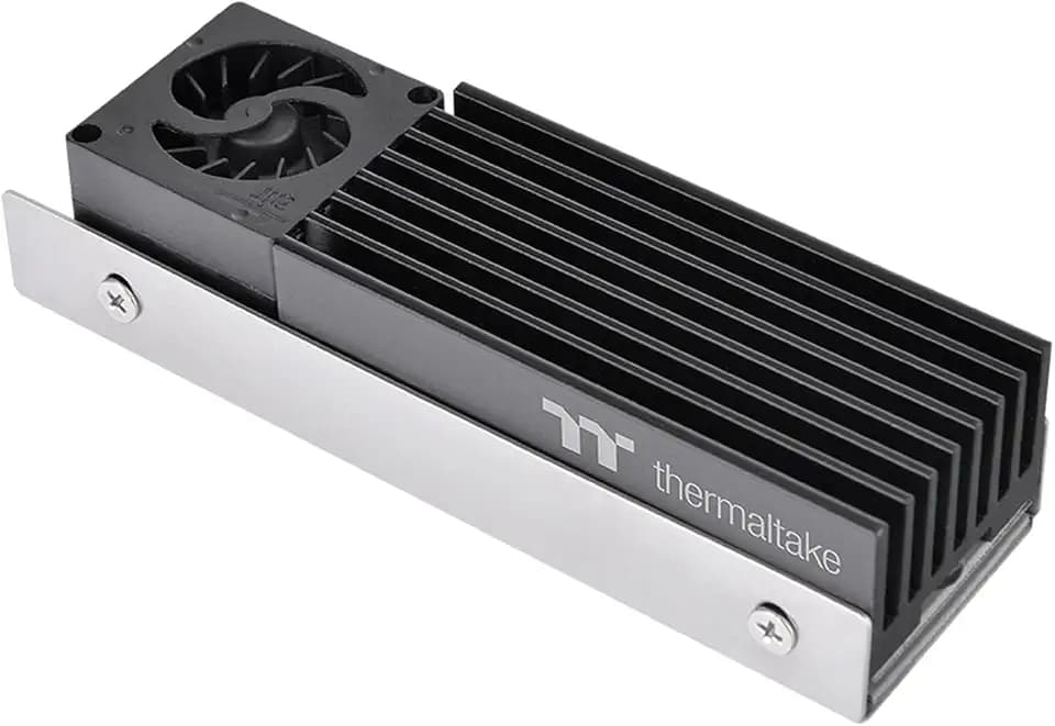 Thermaltake MS-1 M.2 2280 SSD Cooler, Heatsink with 8000 RPM Micro Blower Fan, CL-O043-AL02BL-A