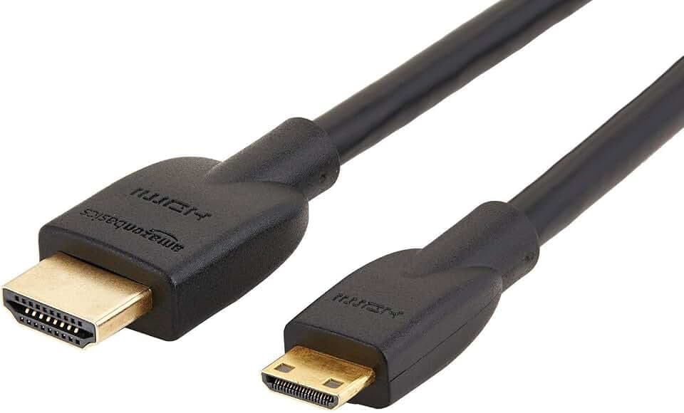 Amazon Basics Hochgeschwindigkeitskabel Mini-HDMI (Quelle) auf HDMI, 1.8 m, schwarz