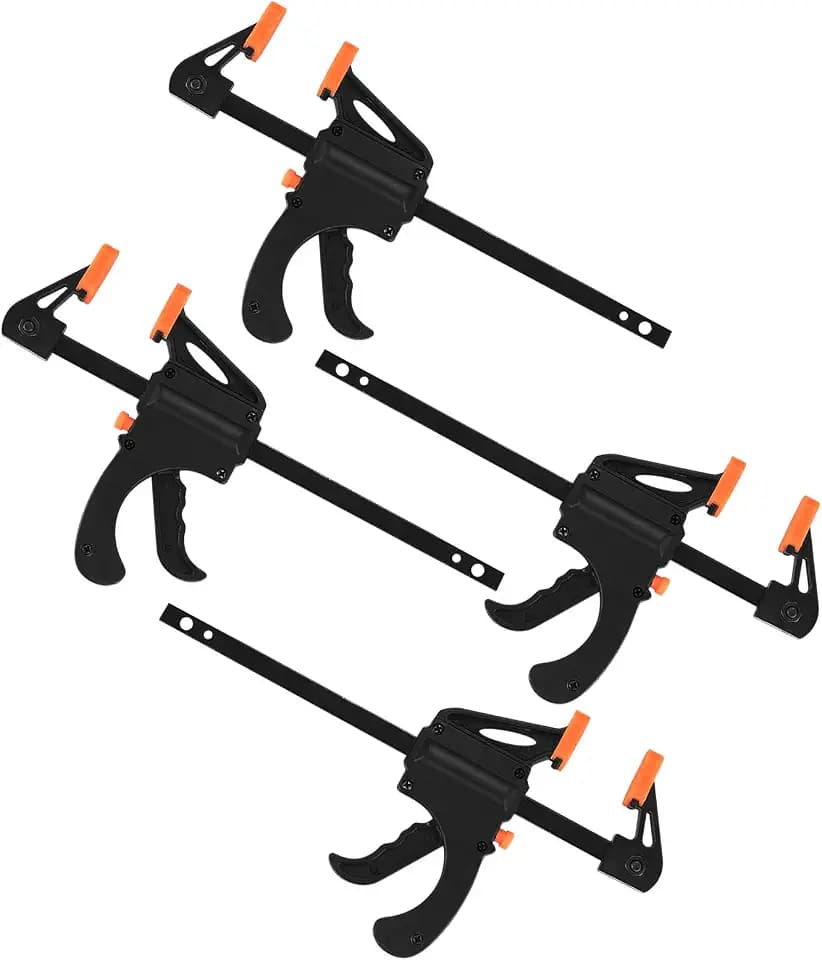 4 Stück Einhandzwingen, Schraubzwingen Set, Schnellspannzwingen, Federzwinge Klemmzwinge Zwinge - 4 Zoll