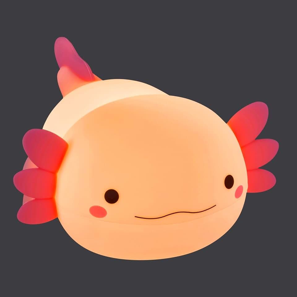 TFA Dostmann Nachtlicht Kinder AXOLOTL wiederaufladbares LED Nachtlicht