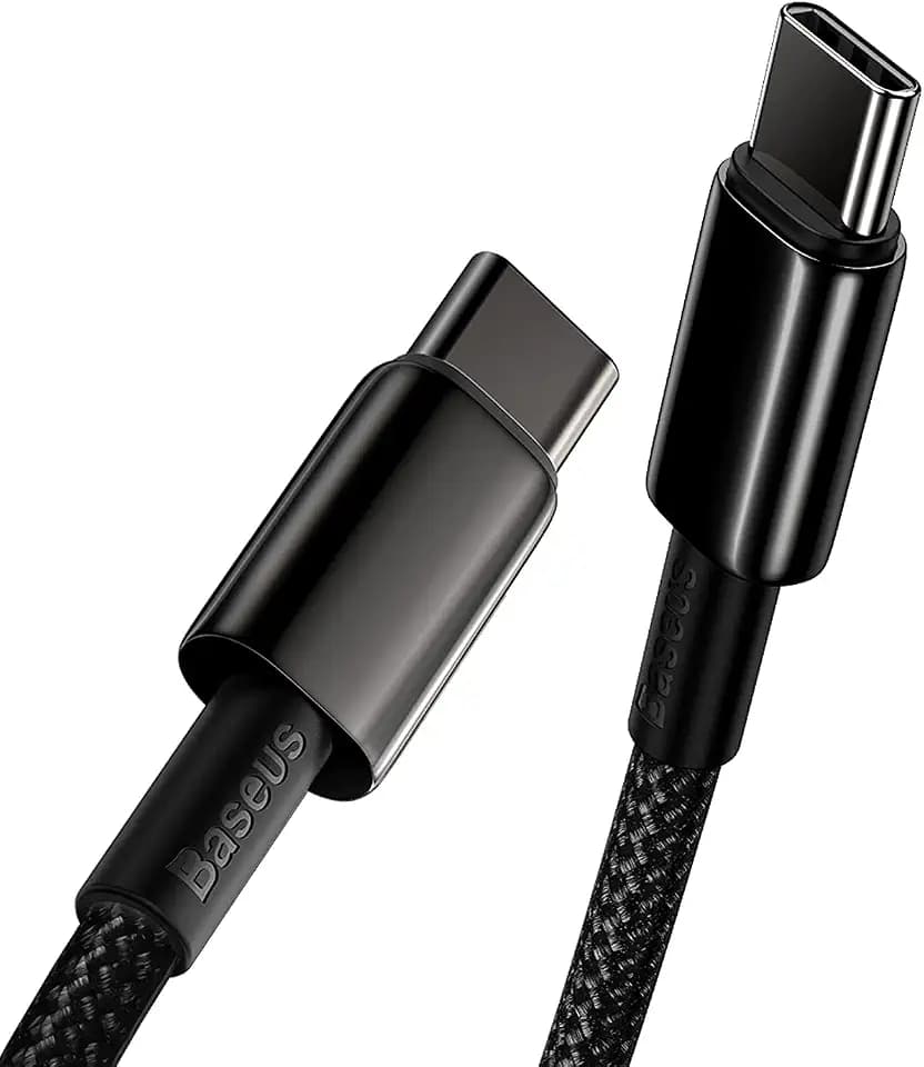 Baseus USB C Kabel 100W [1M] PD QC 4.0 Schnellladung , Zinklegierung Typ C Ladekabel für iPhone 17 16 15 14 13 12 Pro Max Air Plus iPad Air Galaxy S25 24 23 22 21, MacBook Pro, Xiaomi, Steam Deck