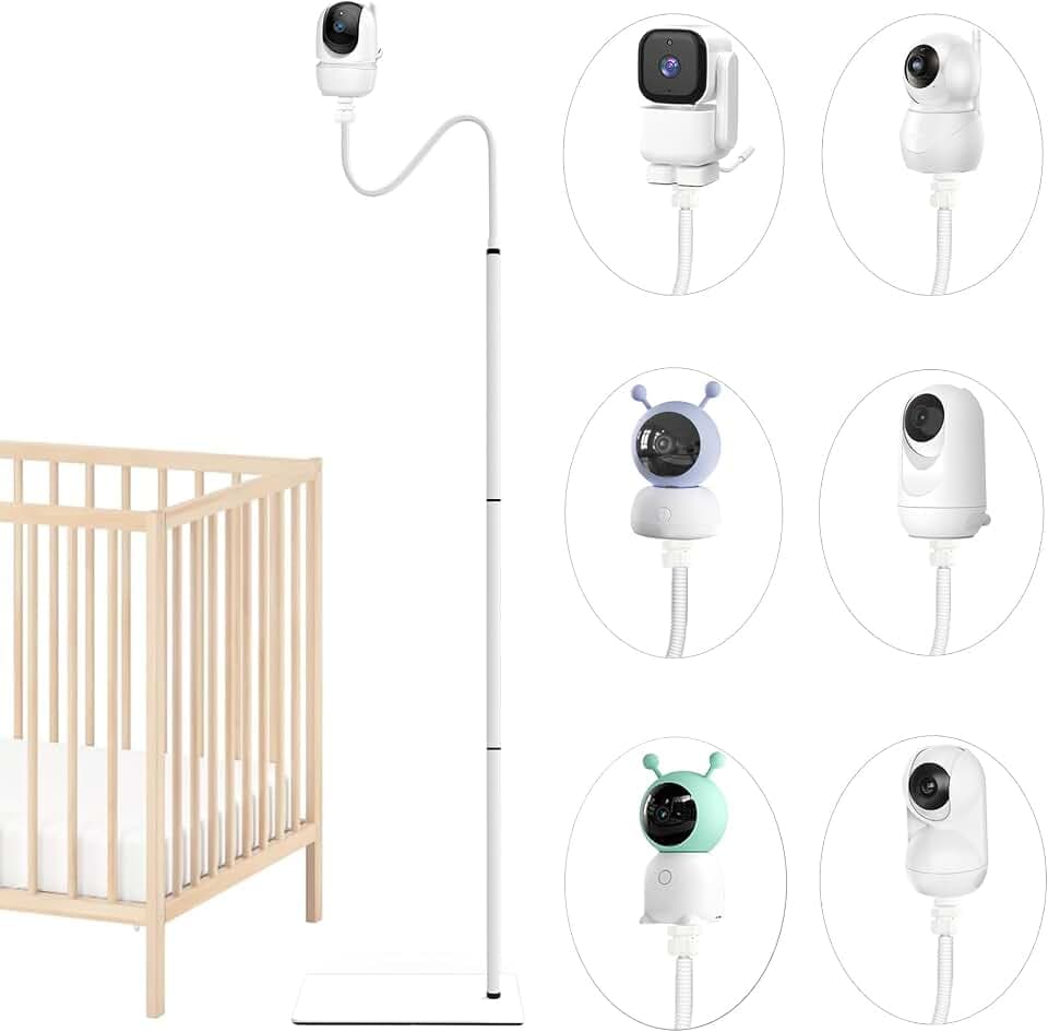 Babyphone-Halterung kompatibel mit GHB ‎5 Zoll/BOIFUN ‎BABY 6T/momcozy ‎BM01 Babyphone Kamera, Starker Kamerahalter, Ständer für mehr Sicherheit(68,5 inch)