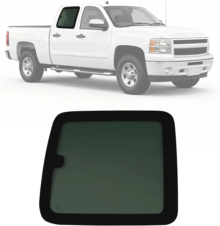 ALMULOO Privacy Movable Quarter Window Glass Compatible with Silverado