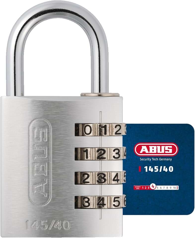 ABUS Zahlenschloss 145/40 - Aluminium-Vorhängeschloss, Sicherheitslevel 4