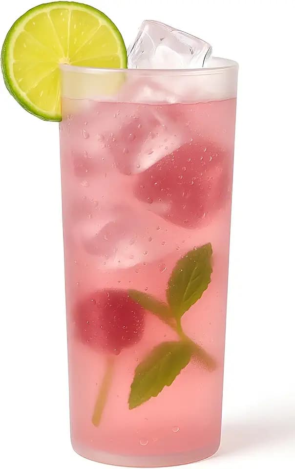 40 Stück Longdrinkgläser Plastik - Cocktailbecher mehrweg 300ml, Longdrink Hartplastik Becher, Trinkbecher Made in Germany