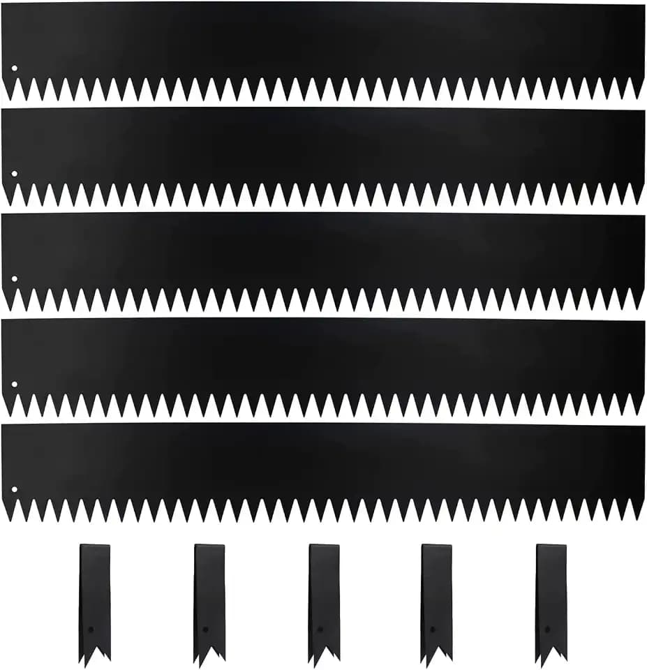 5 Pack - 40'' L x 6'' H Steel Landscape Edging Border Edging for Landscaping Metal Garden Edging Lawn Edging No dig Hammer in Edging for Gravel Yard Pathway(16.7FT Total Length)