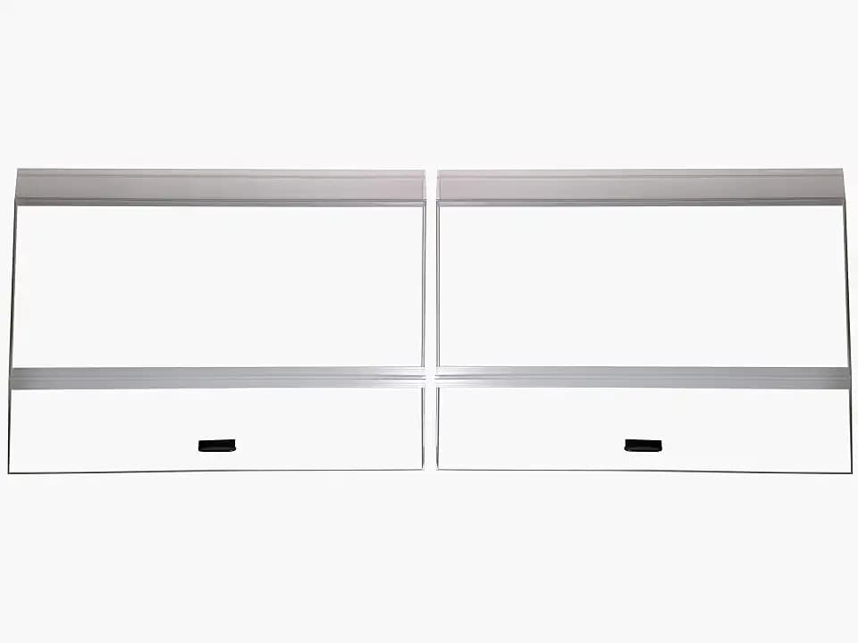 H2Pro 48x18 Glass Canopy 2 Piece Set for 70/75/90/110 Gallon Aquarium Fish Tank (22.68 x 16.93 x 0.16in)