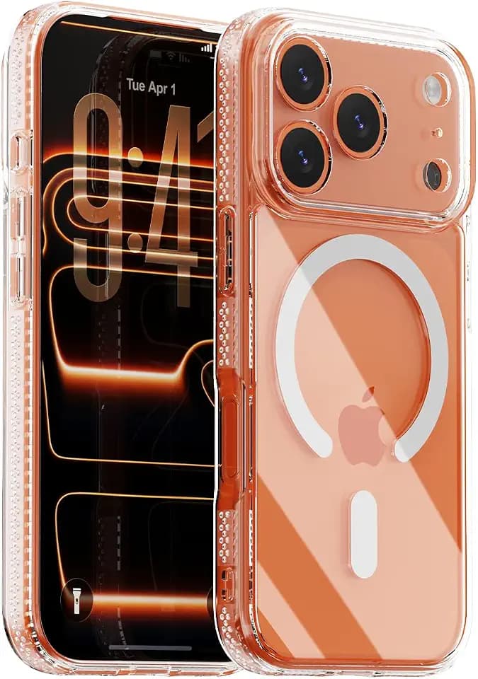 edaiser Magnetic Case for iPhone 17 Pro Max, Anti-Yellowing Crystal Clear