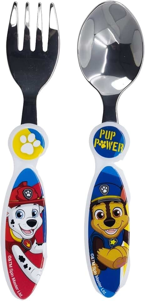 KINDERBESTECK AUS METALL. 2 STÜCK | PAW PATROL PUP POWER, Silber