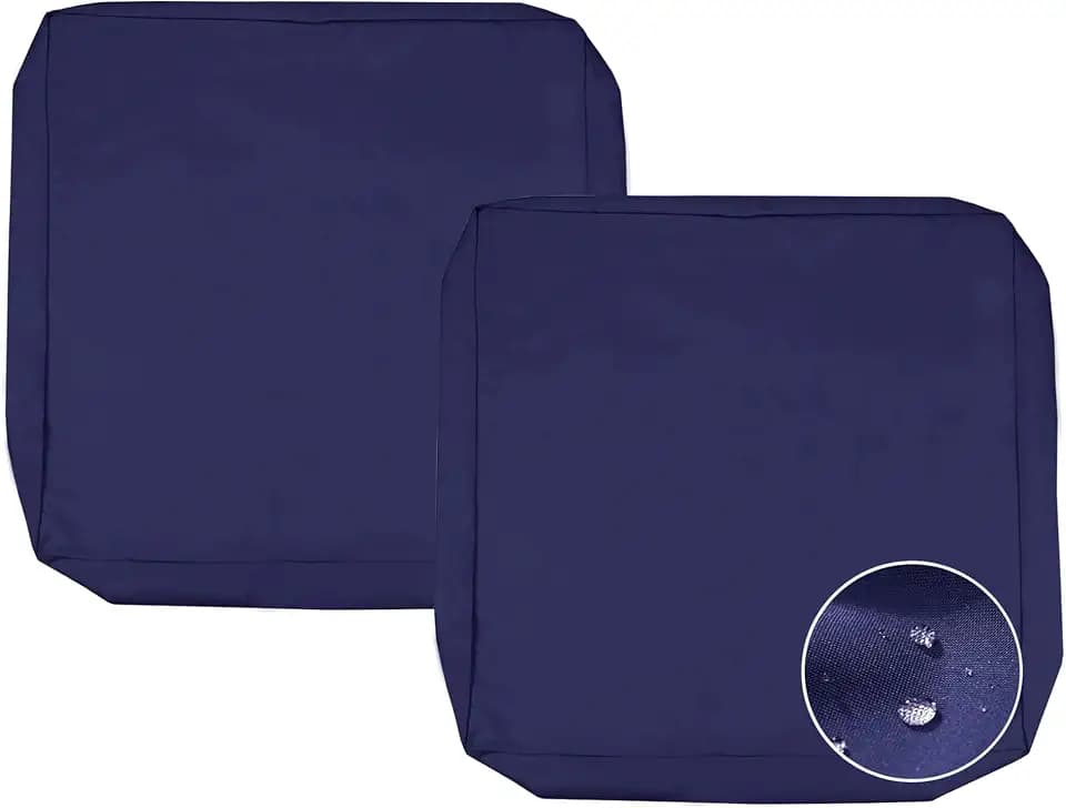 Sqodok Outdoor Cushion Covers 24x22 inch, 2Pack Patio Chair Cushion Covers