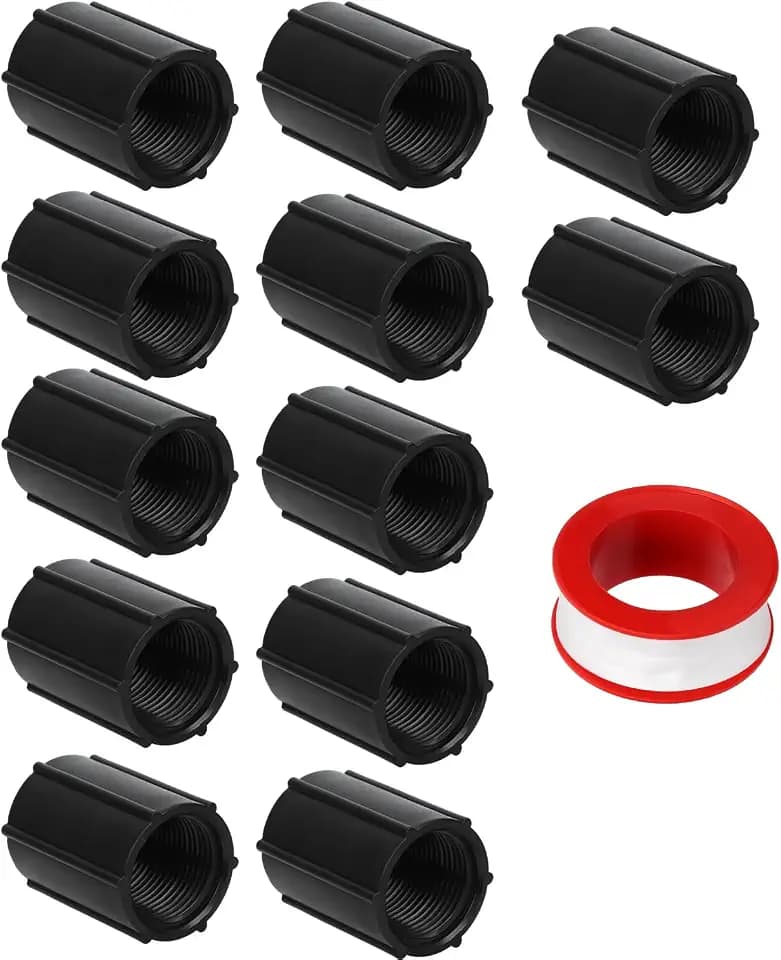 PEUTIER 12pcs 3/4 Inch Double Female Hose Connector, Female Threaded PVC