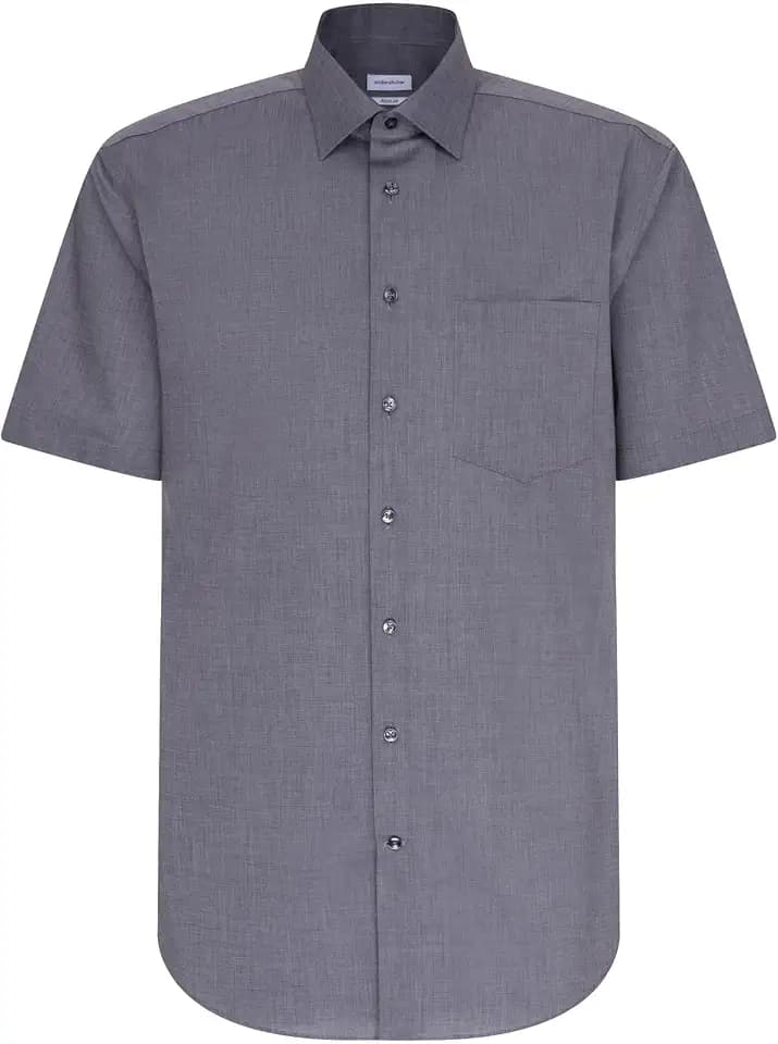 Seidensticker Herren Business-Hemd - Regular Fit - Bügelfrei - Button-Down-Kragen - Kurzarm - 100% Baumwolle