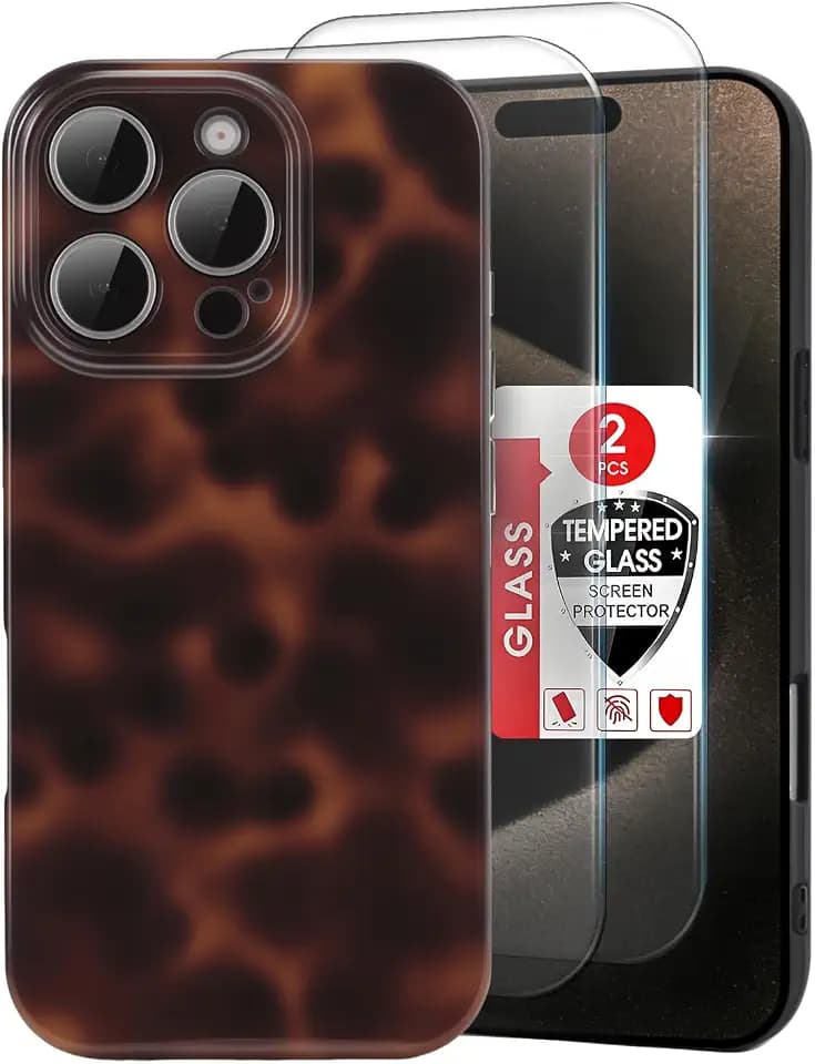 MYY Cute Phone Case for iPhone 15 Pro, Brown Amber