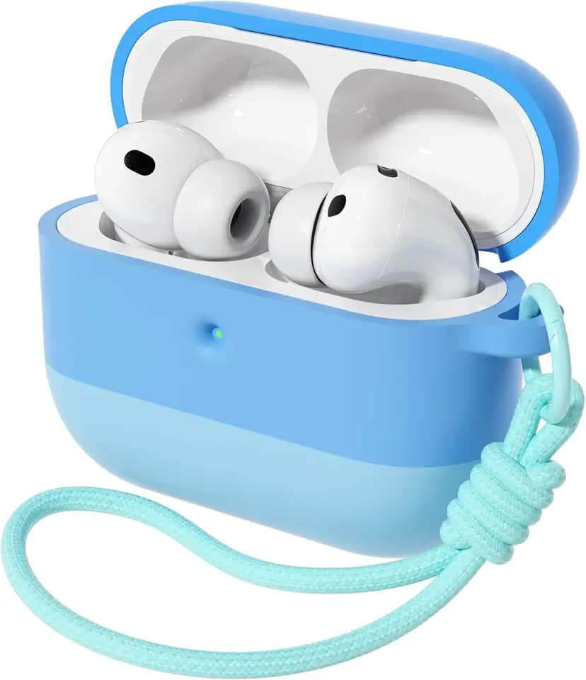 BJF for AirPods Pro 3 Case (2025), 3 Color Gradient Blue