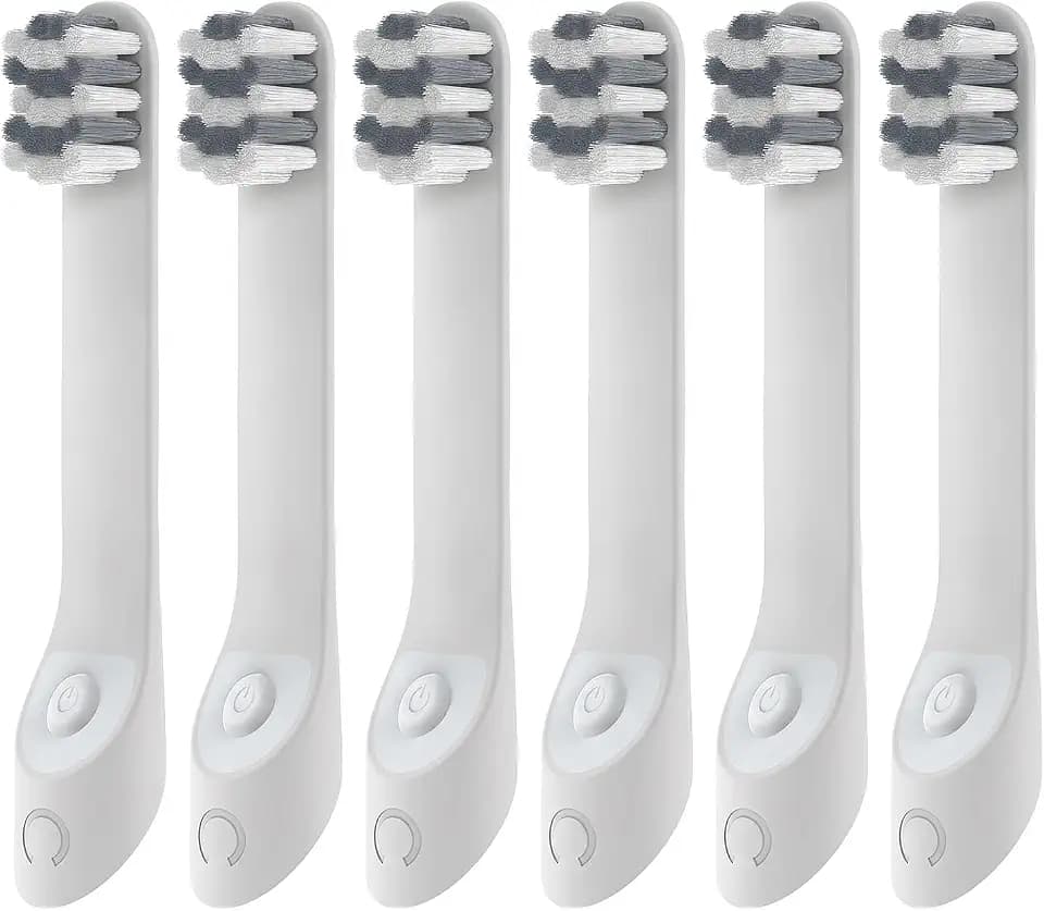 6Pcs Kids Toothbrush Replacement Heads for Quip Electric Toothbrush,White