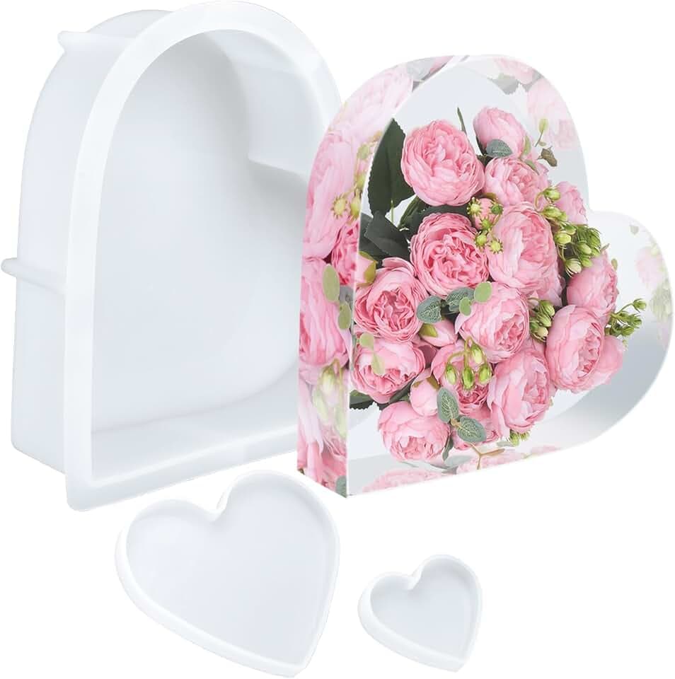 Large Heart Resin Mold, Heart Shaped Silicone Molds for Resin