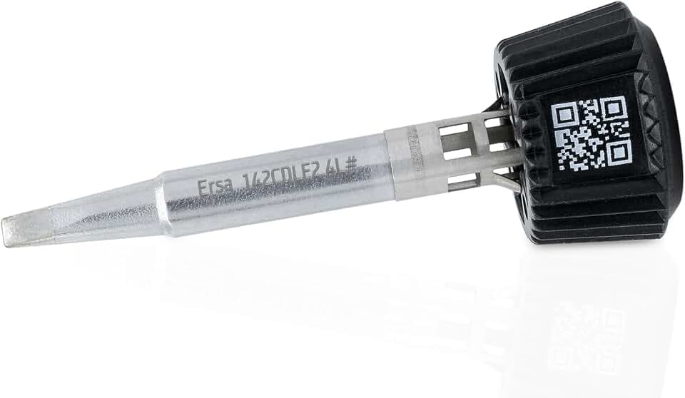 ERSA ERSADUR 142CDLF24L verlängert, meißelförmig 2,4mm für i-Tool TRACE & i-Tool MK2 / i-CON Trace IoT-Lötstation & i-Con Lötstationen der MK2 Serie – mit patentierter Beschichtung