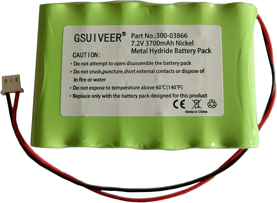 300-03866 7.2V 3700mAh Battery Compatible with Alarm Lynx 5100, 5200, 5210, Lynx Touch 7000, Lyric Controller Lyric Keypad LCP500-L LYNXRCHKIT-SHA LCP500-4B