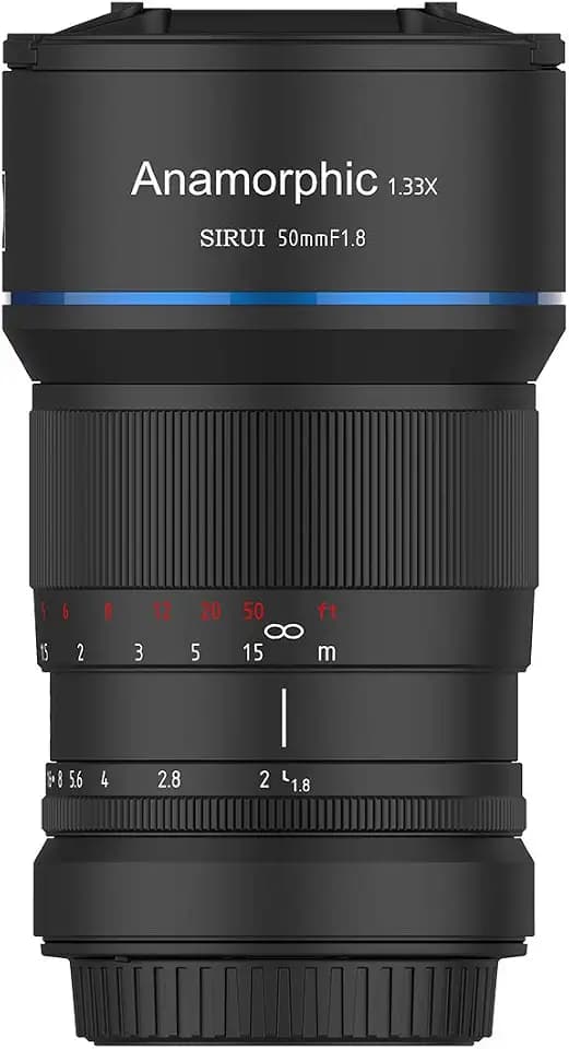 SIRUI 50mm F1.8 1.33X APS-C Anamorphic Lens for E Mount, Blue Flare