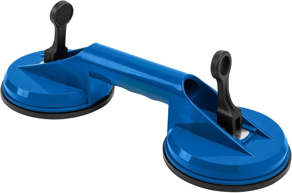 Högert Technik - Heavy Duty Saugheber - Doppelsaugnapf 80 kg 120mm- extra-starke Saug-Näpfe -Saugnapf wird beim Transport von Fensterglas, glatten Gegenständen und Keramikfliesen eingesetzt