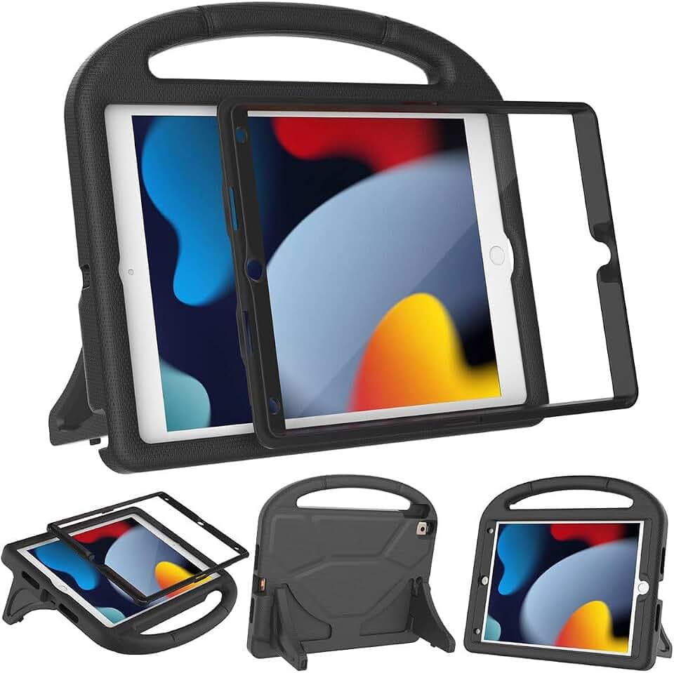 Kinder-Schutzhülle für iPad 9. / 8. / 7. Generation 25,9 cm (10,2 Zoll) 2021/2020/2019, Hülle für iPad Air 3. Generation/Pro 10,5 Zoll, langlebig, stoßfest, mit Displayschutzfolie für iPad