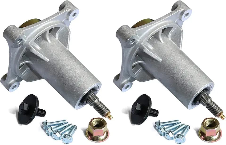 2pcs Lawn Mower Spindle Assembly for Dixon 532192870 Husqvarna 532192870 532187292 532187281 539112057 587125401 587820301 AYP 187292 Ariens 21546238 with 4 Tapped Bolts Zerk Grease
