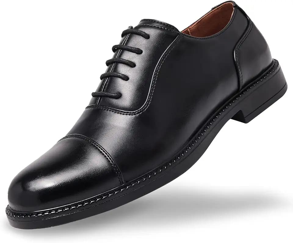 SILENTCARE Men's Dress Shoes Formal Oxford Business Classic Lace Up Shoes