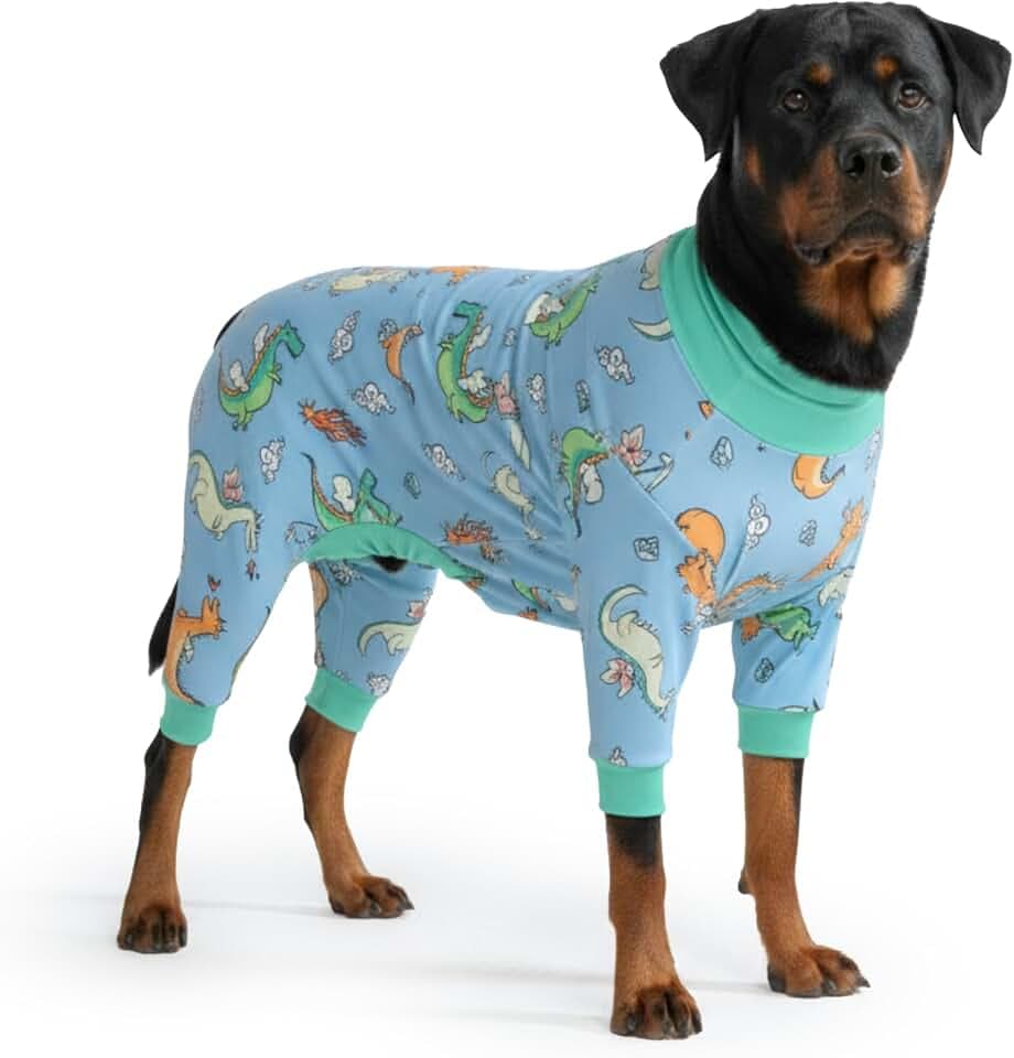 Spark Paws Dog Pajamas - Stretch Onesie Recovery Full Leg Surgery Suit PJS