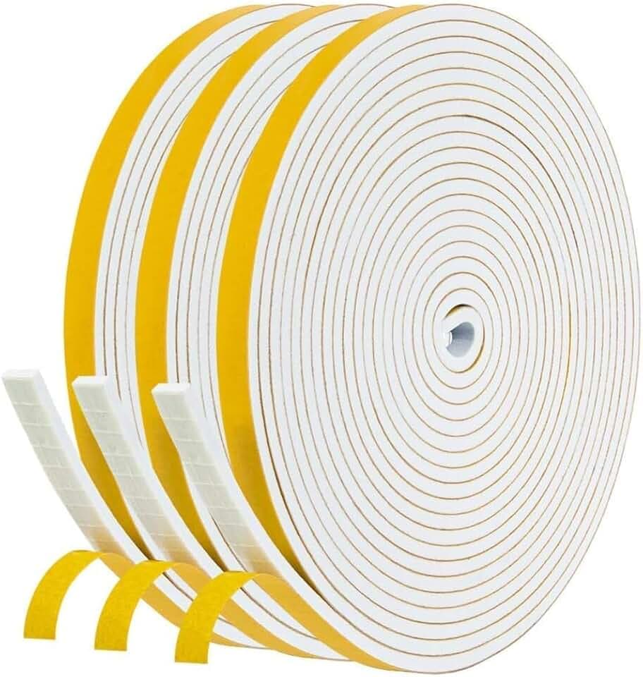 fowong Dichtungsband Selbstklebend,Neu Rückstandsfrei– 6x3mm, 15m