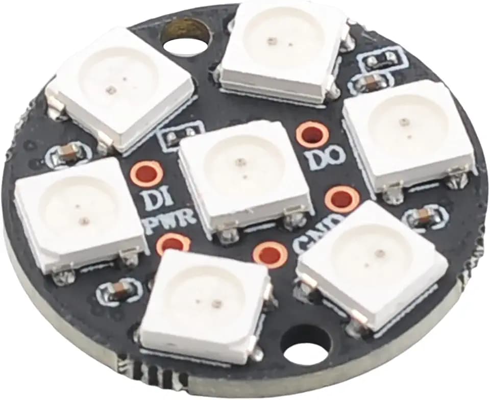 7 Bits RGB LED Rings 7 X WS2812B 5050 Lamp Light with Integrated Drivers Individually Addressable for Arduino Raspberry Pi