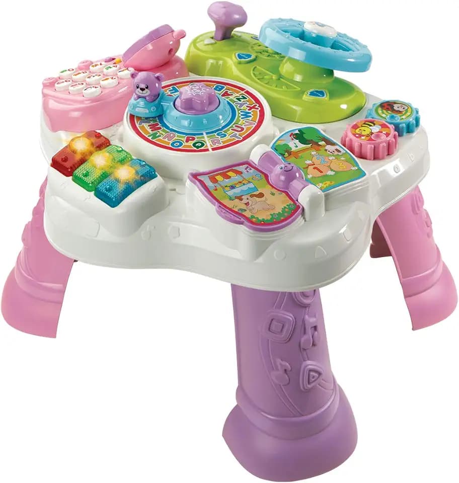 VTech Baby Abenteuer Spieltisch – Rosa Aktivitätstisch für 12-36 Monate